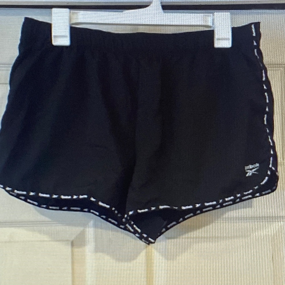 Reebok Women's Black Trimmed Athletic Shorts